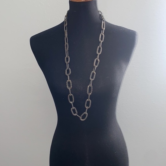 Chunky Chain link necklace dark metal Express - Picture 1 of 7
